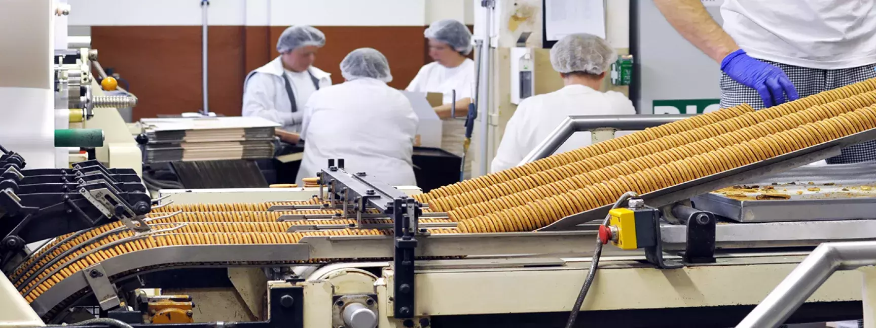 The inside of a food production plant.